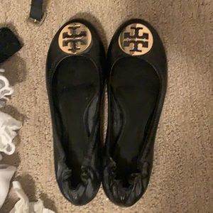Tory Burch Black Ballet Flats